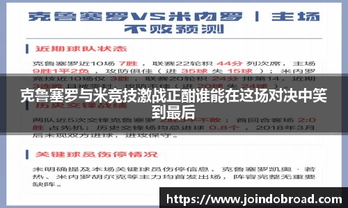 克鲁塞罗与米竞技激战正酣谁能在这场对决中笑到最后